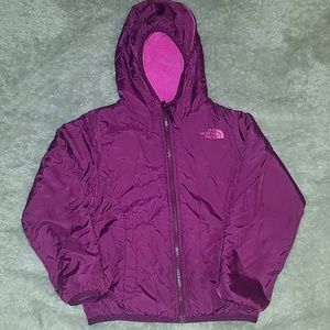 EUC Girls reversible North Face Jacket sz xx-small